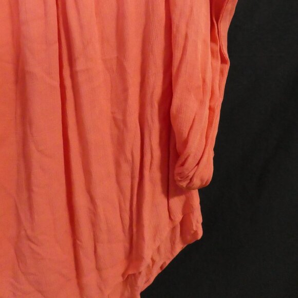 LOVE & LEGEND | size 16 | Salmon Pink Cold Shoulder Top With Buttons - Picture 13 of 14